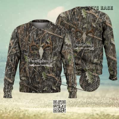 Cool Huntaholic Deer Ugly Christmas Sweater