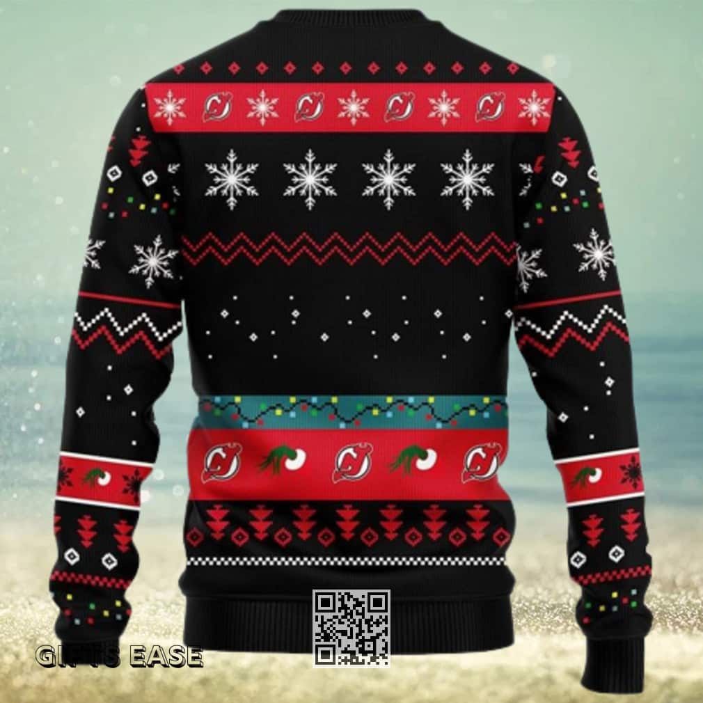 Black NHL New Jersey Devils Ugly Christmas Sweater
