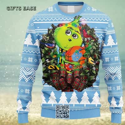 Grinch Loves NCAA North Carolina Tar Heels Ugly Christmas Sweater