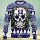 NFL New York Giants Ugly Christmas Sweater Skull Flower