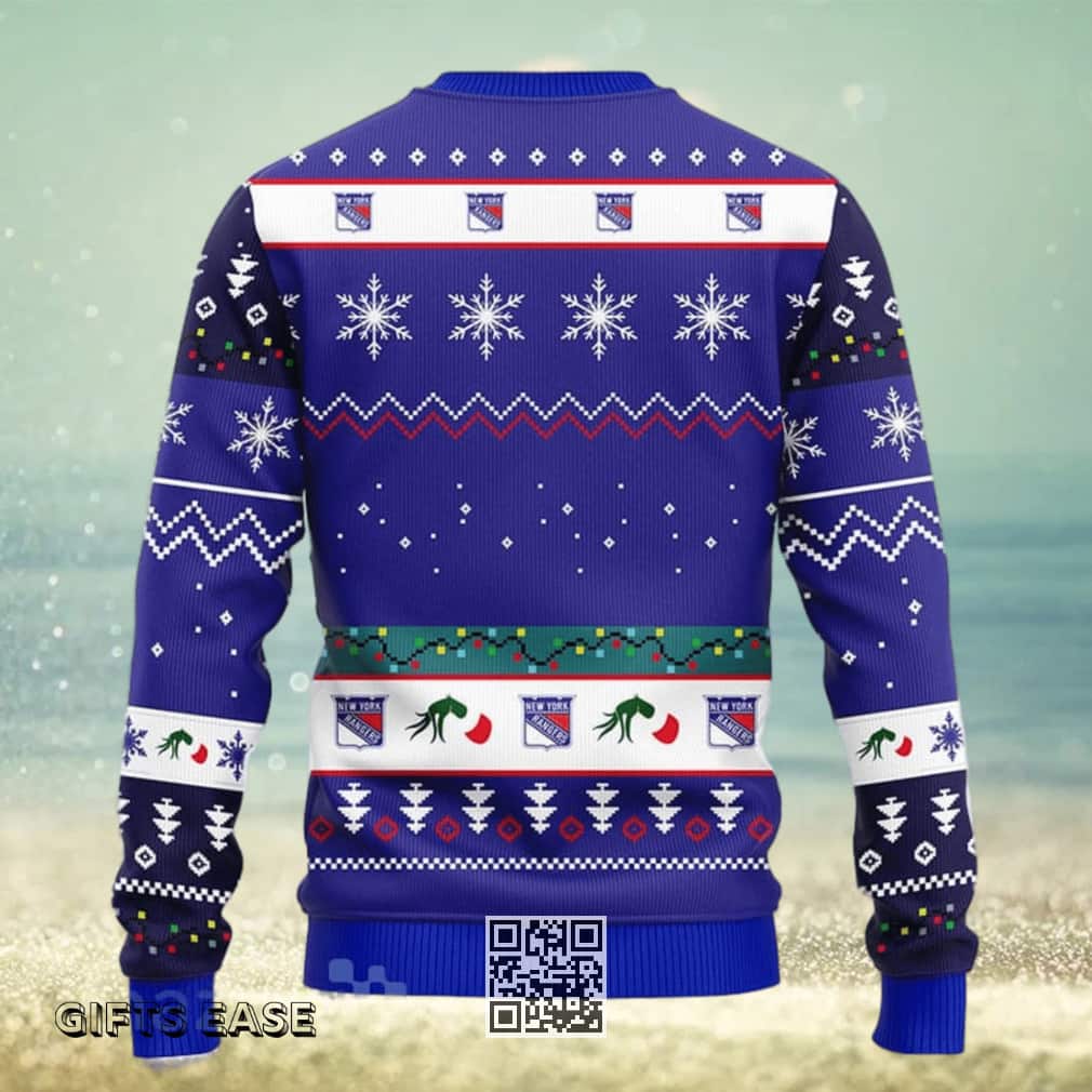 Grinch NHL New York Rangers Ugly Christmas Sweater Grinch NHL New York Rangers Ugly Christmas Sweater