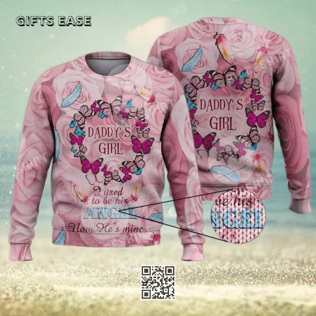 Pink Daddy’s Girl Ugly Christmas Sweater I Used To Be His Angel Pink Daddy’s Girl Ugly Christmas Sweater I Used To Be His Angel