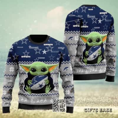 Baby Yoda NFL Dallas Cowboys Ugly Christmas Sweater