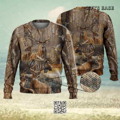 Deer Autumn Forest Ugly Christmas Sweater