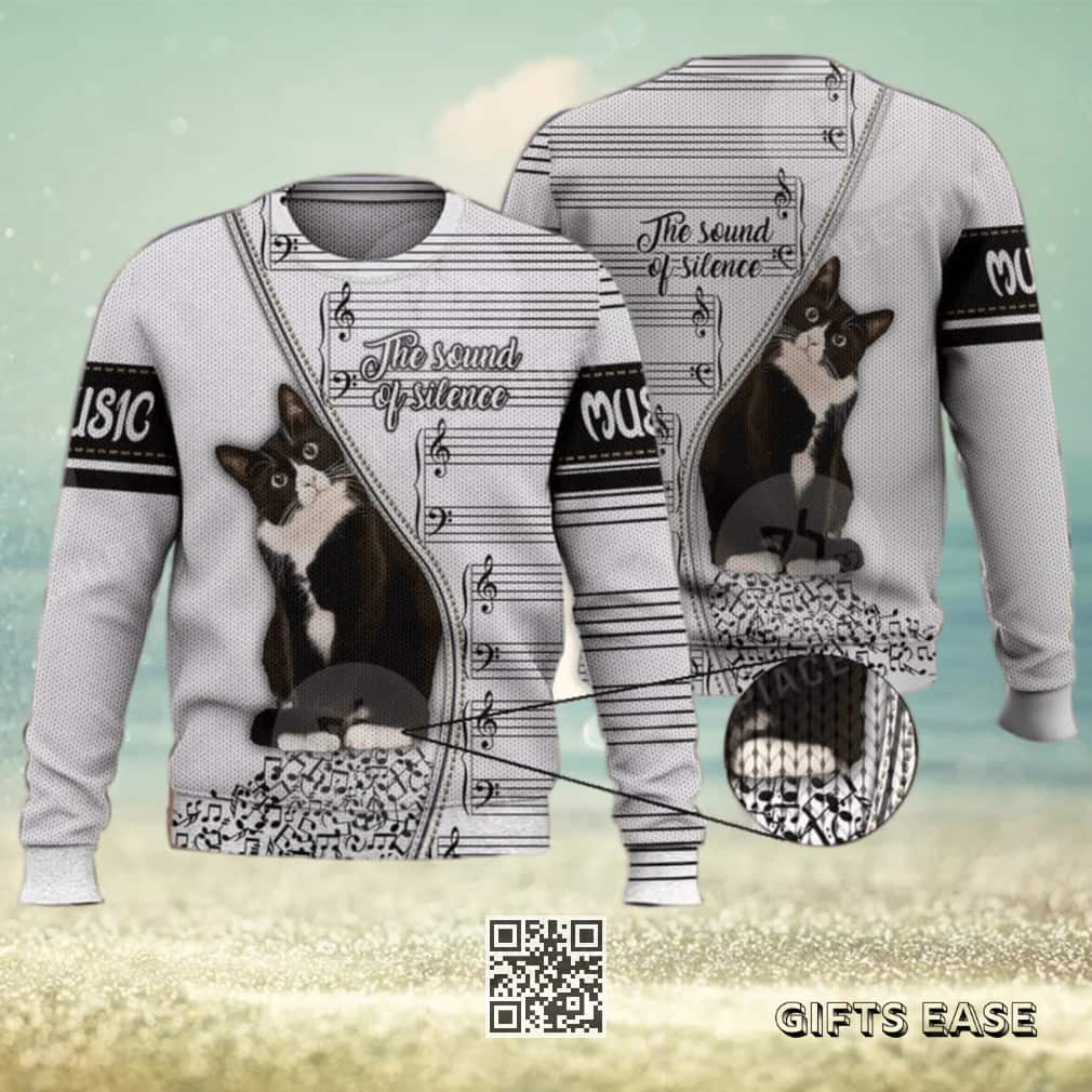 Cute Cat The Sound Of Silence Ugly Christmas Sweater Cute Cat The Sound Of Silence Ugly Christmas Sweater
