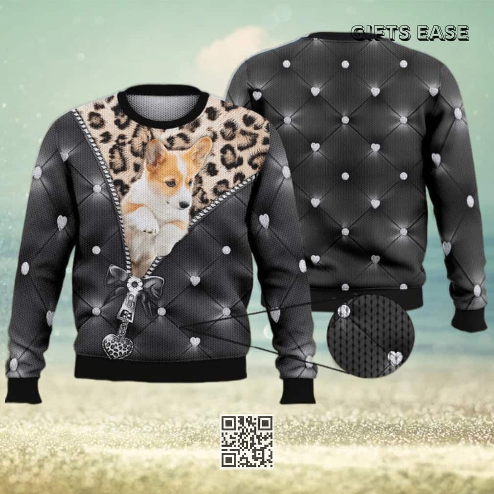 Black Corgi Ugly Christmas Sweater Black Corgi Ugly Christmas Sweater
