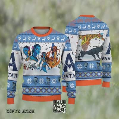 Avatar Ugly Christmas Sweater Chibi Jake Sully Neytiri