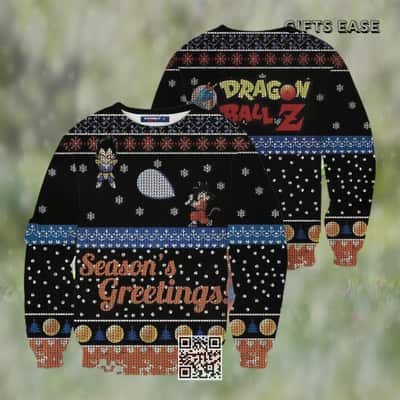 Dragonball Z Ugly Christmas Sweater Season's Greetings