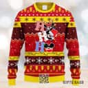 NFL Kansas City Chiefs Ugly Christmas Sweater HoHoHo Mickey