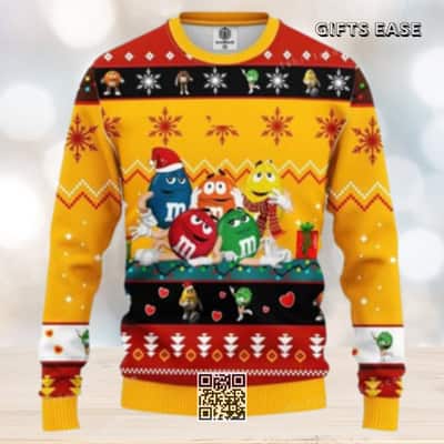 Yellow M&m Chocolate Ugly Christmas Sweater