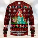 Red Ariel Mermaid Ugly Christmas Sweater