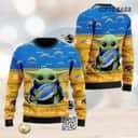 Baby Yoda Loves NFL Los Angeles Charger Ugly Christmas Sweater