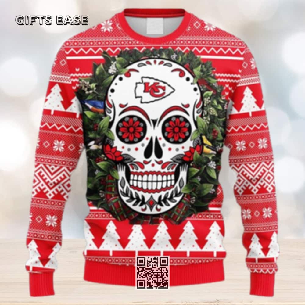Red NFL Arizona Cardinals Ugly Christmas Sweater Skull Flower Red NFL Arizona Cardinals Ugly Christmas Sweater Skull Flower