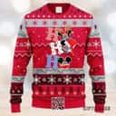 Red NCAA Ohio State Buckeyes Ugly Christmas Sweater HoHoHo Mickey