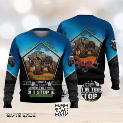 Monster Truck Driver Ugly Christmas Sweater