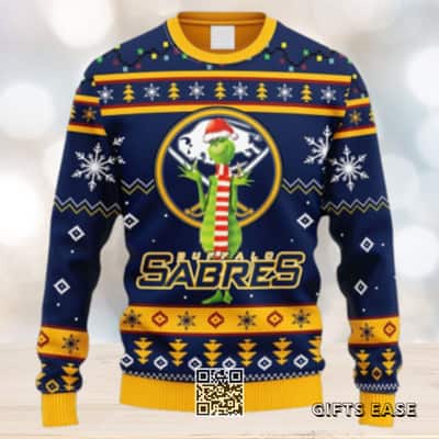 NHL Buffalo Sabres Ugly Christmas Sweater Funny Grinch NHL Buffalo Sabres Ugly Christmas Sweater Funny Grinch
