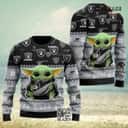 Baby Yoda NFL Las Vegas Raiders Ugly Christmas Sweater
