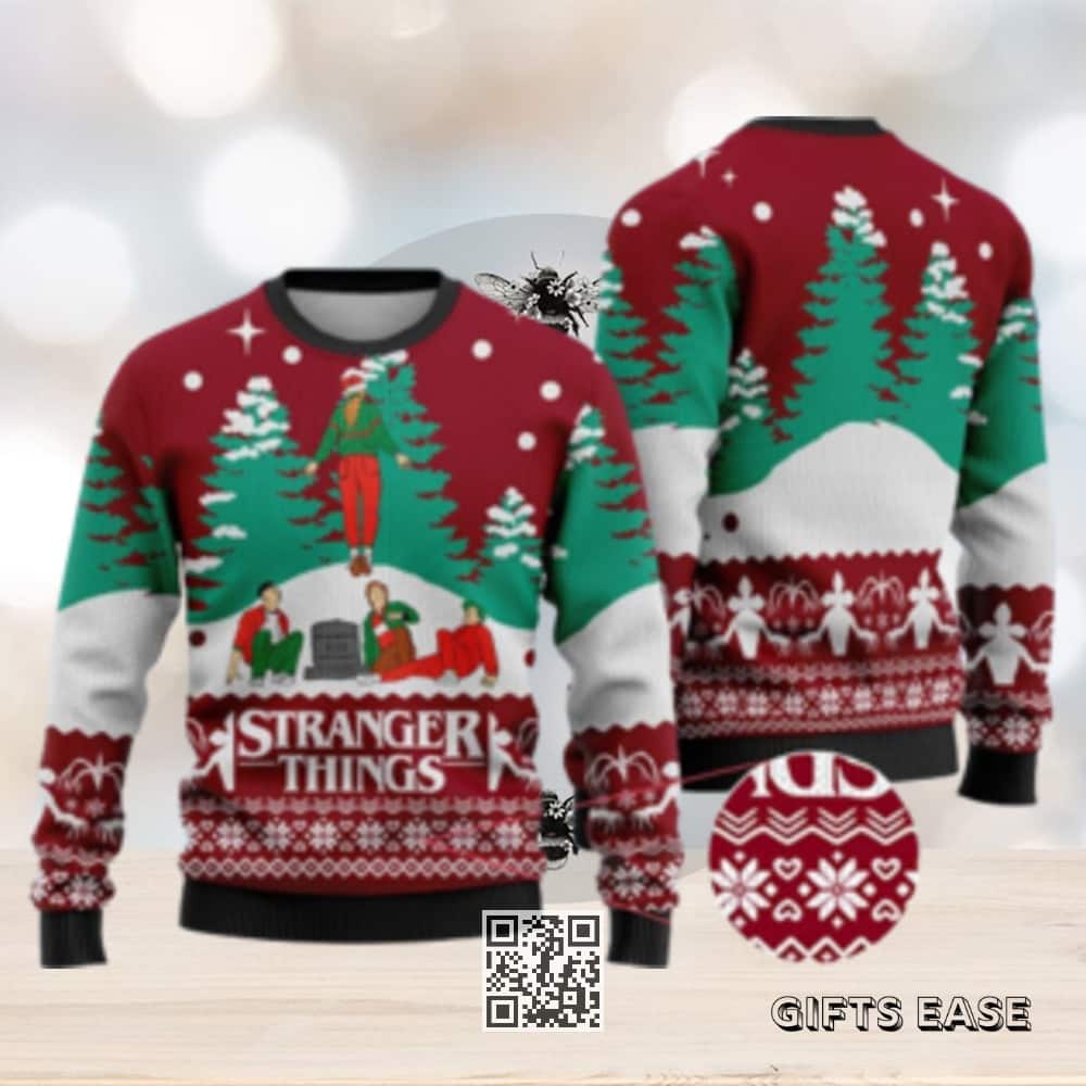 Funny Stranger Things Ugly Christmas Sweater Funny Stranger Things Ugly Christmas Sweater