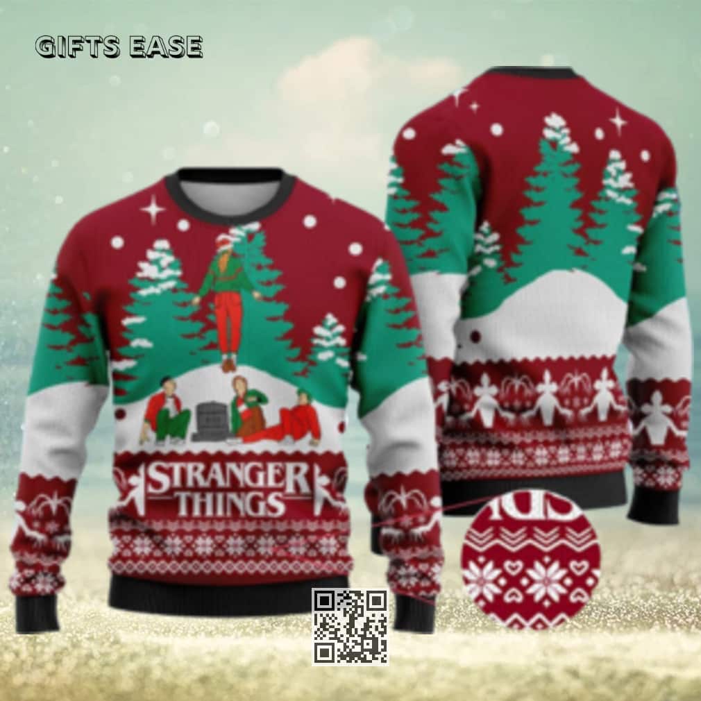 Funny Stranger Things Ugly Christmas Sweater Funny Stranger Things Ugly Christmas Sweater