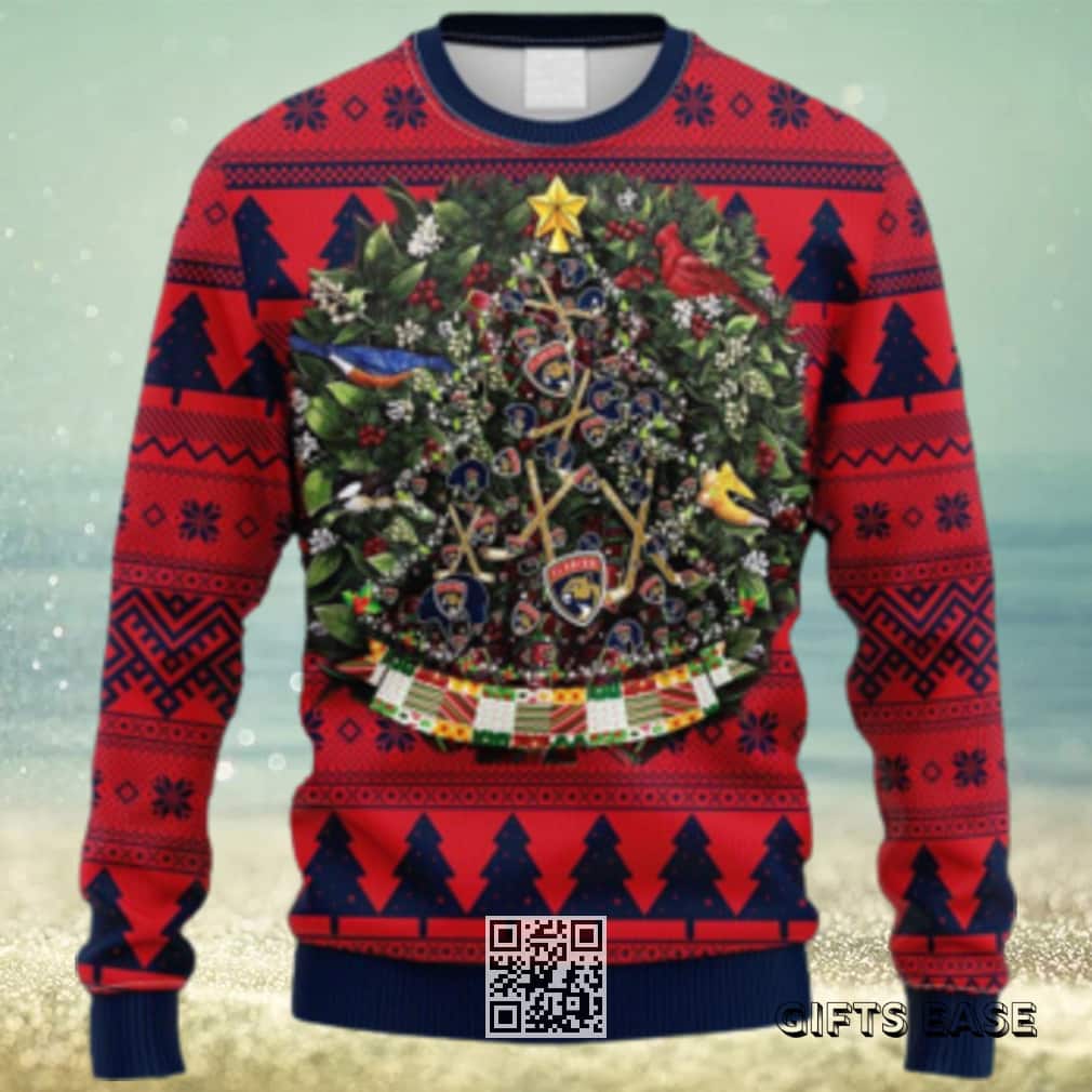 NHL Florida Panthers Ugly Christmas Sweater Tree Ball NHL Florida Panthers Ugly Christmas Sweater Tree Ball