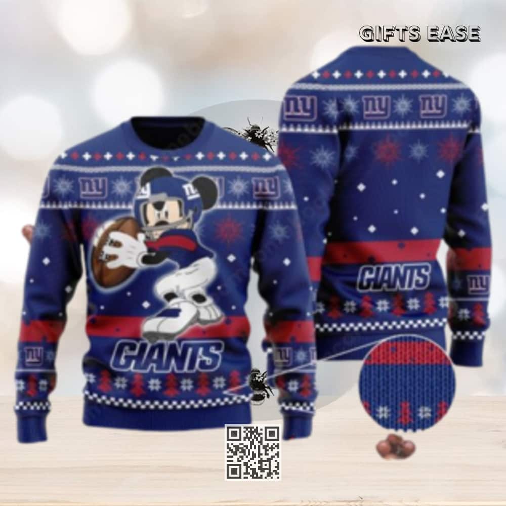 NFL New York Giants Ugly Christmas Sweater Mouse