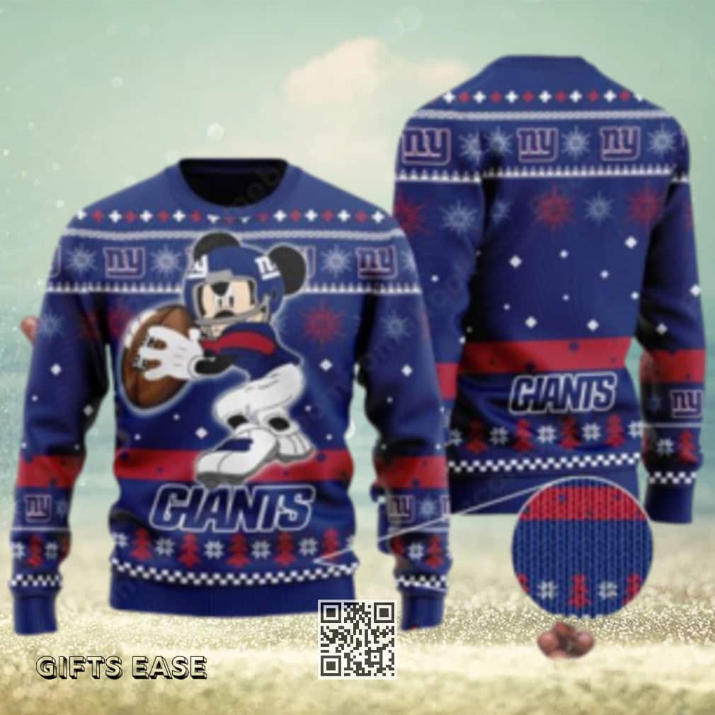 NFL New York Giants Ugly Christmas Sweater Mouse NFL New York Giants Ugly Christmas Sweater Mouse