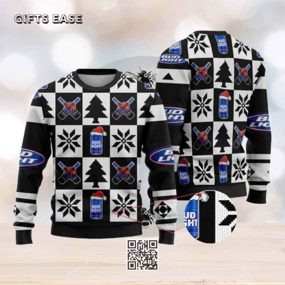 Bud Light Beer Ugly Christmas Sweater Bud Light Beer Ugly Christmas Sweater