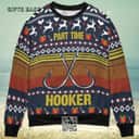 Fishing Ugly Christmas Sweater Part Time Hooker