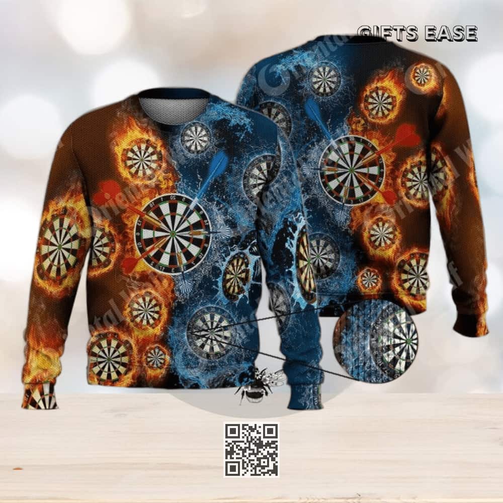 Dart Board Ugly Christmas Sweater Dart Board Ugly Christmas Sweater