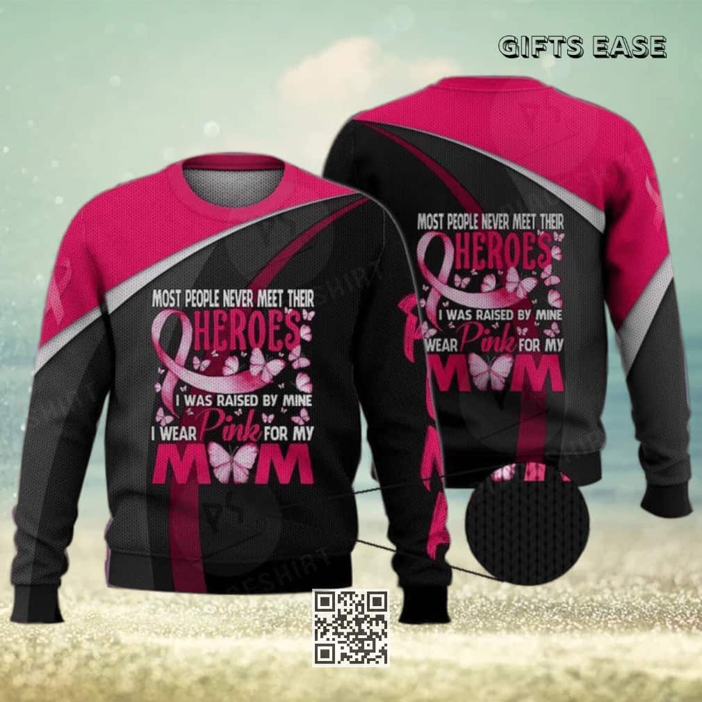 I Wear Pink For My Mom Ugly Christmas Sweater I Wear Pink For My Mom Ugly Christmas Sweater