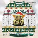 Baby Yoda Jameson Irish Whiskey Ugly Christmas Sweater