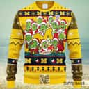 Yellow NCAA Michigan Wolverines Ugly Christmas Sweater Cute Grinch Yellow NCAA Michigan Wolverines Ugly Christmas Sweater Cute Grinch