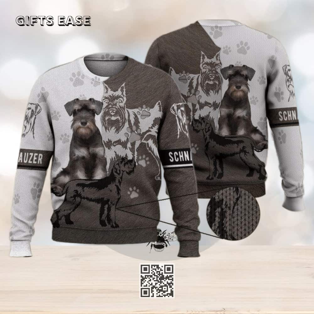Cute Schnauzer Ugly Christmas Sweater Cute Schnauzer Ugly Christmas Sweater