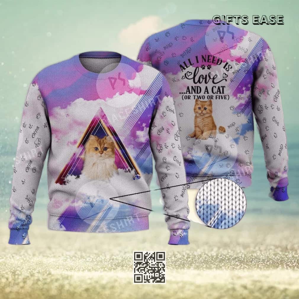 Cute Persian Cat Ugly Christmas Sweater All I Need Is Love And A Cat Or Two Or Five Cute Persian Cat Ugly Christmas Sweater All I Need Is Love And A Cat Or Two Or Five