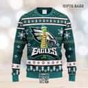 Green NFL Philadelphia Eagles Ugly Christmas Sweater Funny Grinch