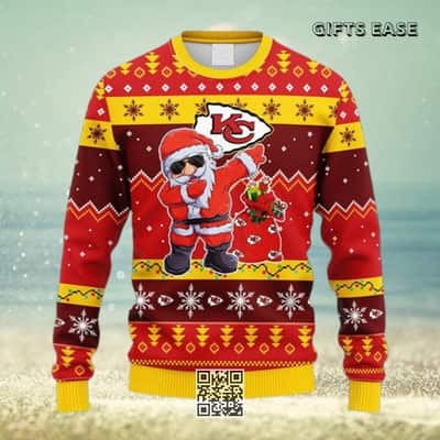 NFL Kansas City Chiefs Ugly Christmas Sweater Dabbing Santa Claus NFL Kansas City Chiefs Ugly Christmas Sweater Dabbing Santa Claus