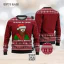 Cardinal Red The Beatings Blackbeard Ugly Christmas Sweater Cardinal Red The Beatings Blackbeard Ugly Christmas Sweater
