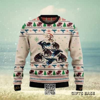 Colorful Dragon Ugly Christmas Sweater