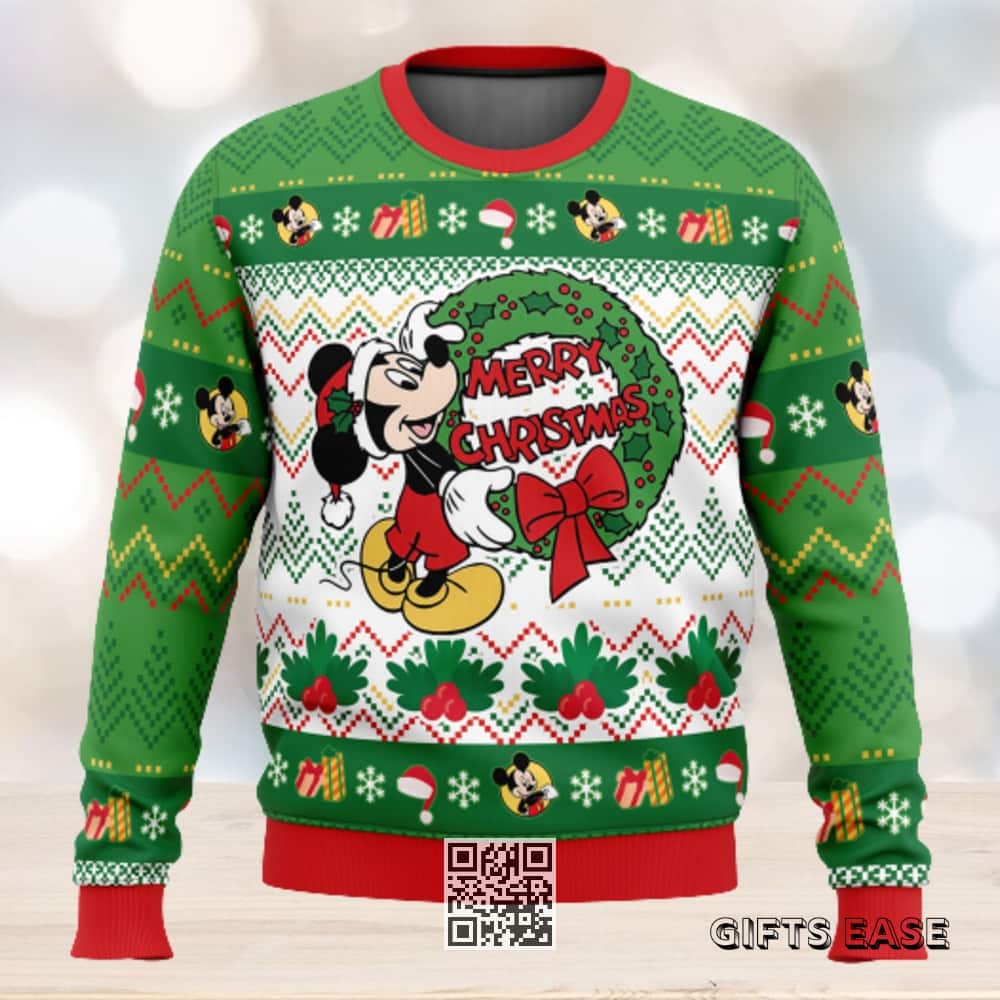 Mickey Mouse Disney Ugly Christmas Sweater Merry Christmas Mickey Mouse Disney Ugly Christmas Sweater Merry Christmas