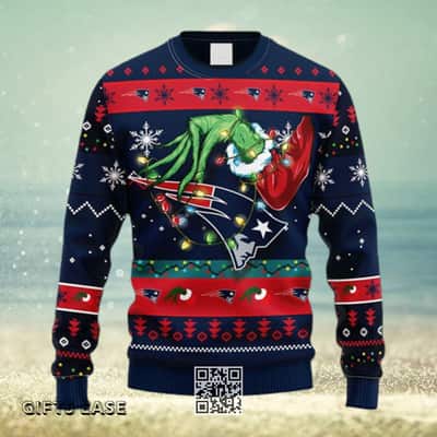 NFL New England Patriots Ugly Christmas Sweater Grinch