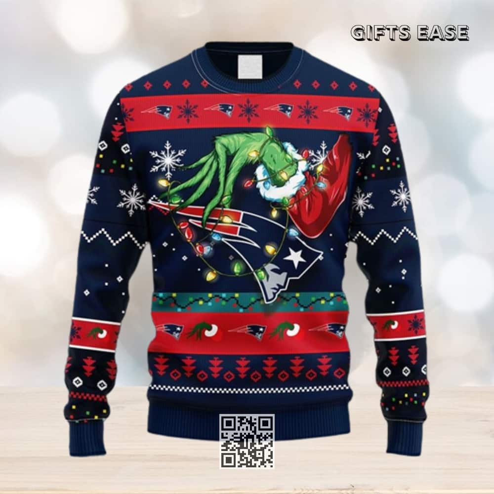 NFL New England Patriots Ugly Christmas Sweater Grinch NFL New England Patriots Ugly Christmas Sweater Grinch