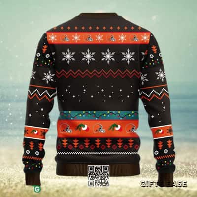 NFL Cleveland Browns Ugly Christmas Sweater Cute Grinch NFL Cleveland Browns Ugly Christmas Sweater Cute Grinch