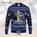 Navy Blue NFL Tennessee Titans Ugly Christmas Sweater Funny Grinch