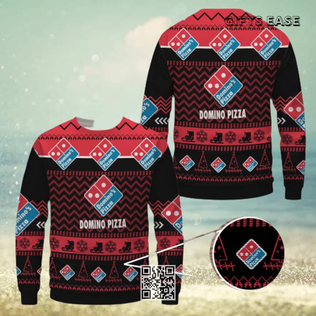 Domino Pizza Ugly Christmas Sweater Domino Pizza Ugly Christmas Sweater