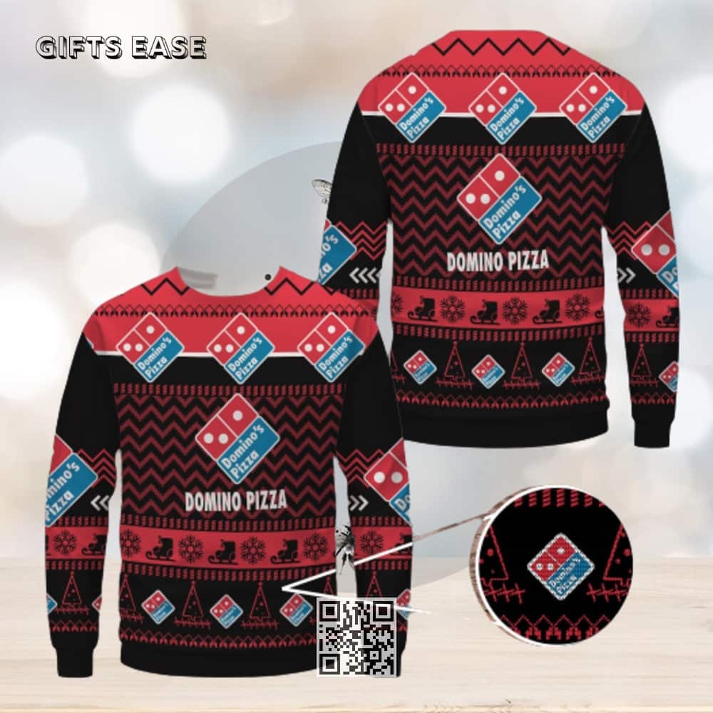 Domino Pizza Ugly Christmas Sweater Domino Pizza Ugly Christmas Sweater