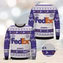Fedex Ugly Christmas Sweater Snowflake Pine Tree