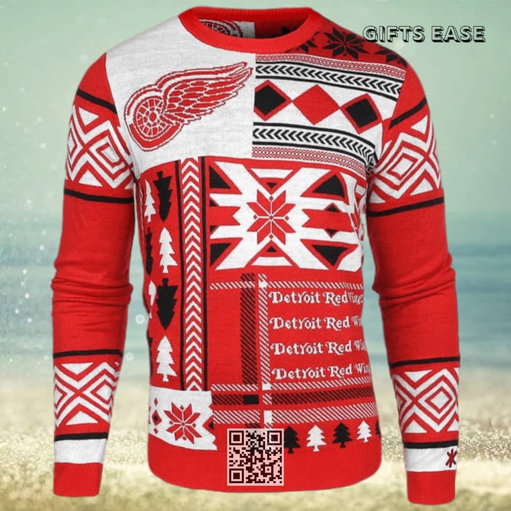 NHL Detroit Red Wings Ugly Christmas Sweater Winter Gift
