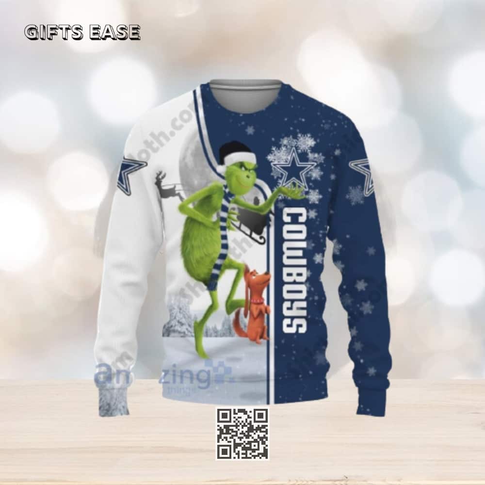 NFL Dallas Cowboys Ugly Christmas Sweater Funny Grinch Winter Gift NFL Dallas Cowboys Ugly Christmas Sweater Funny Grinch Winter Gift
