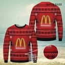Black Red Mcdonald&rsquo;s Ugly Christmas Sweater