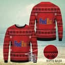 Fedex Ugly Christmas Sweater Red Pattern